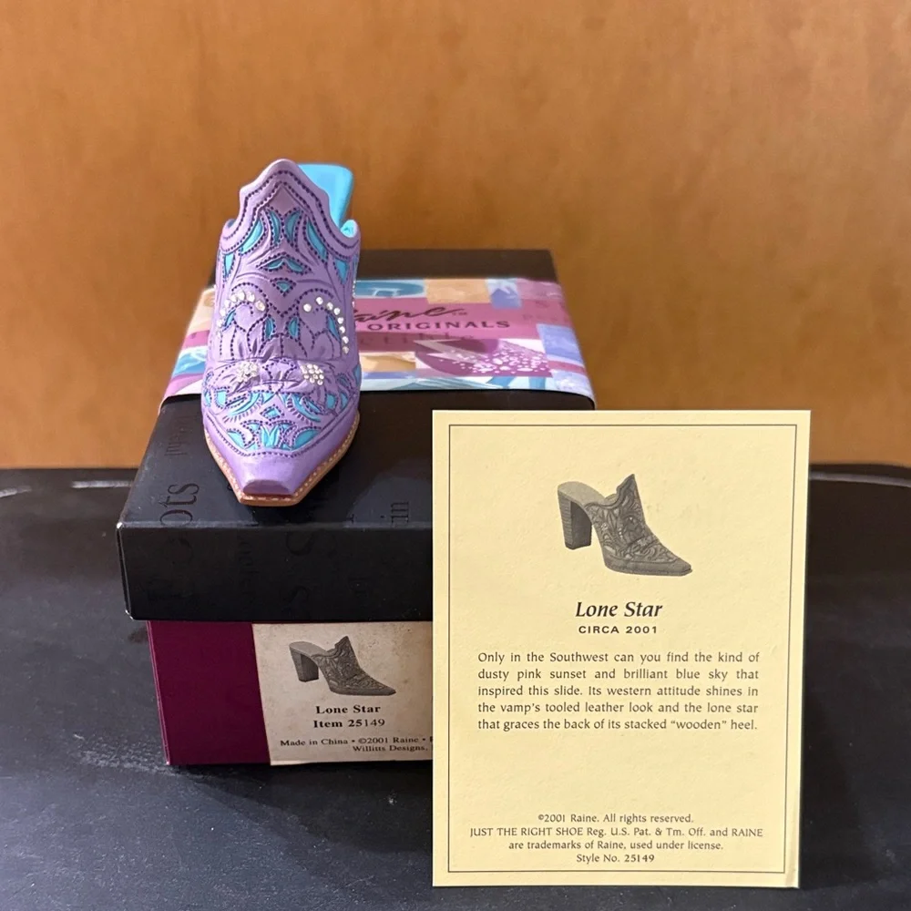 Just The Right Shoe Purple and Blue Mules - Picture 4 of 5